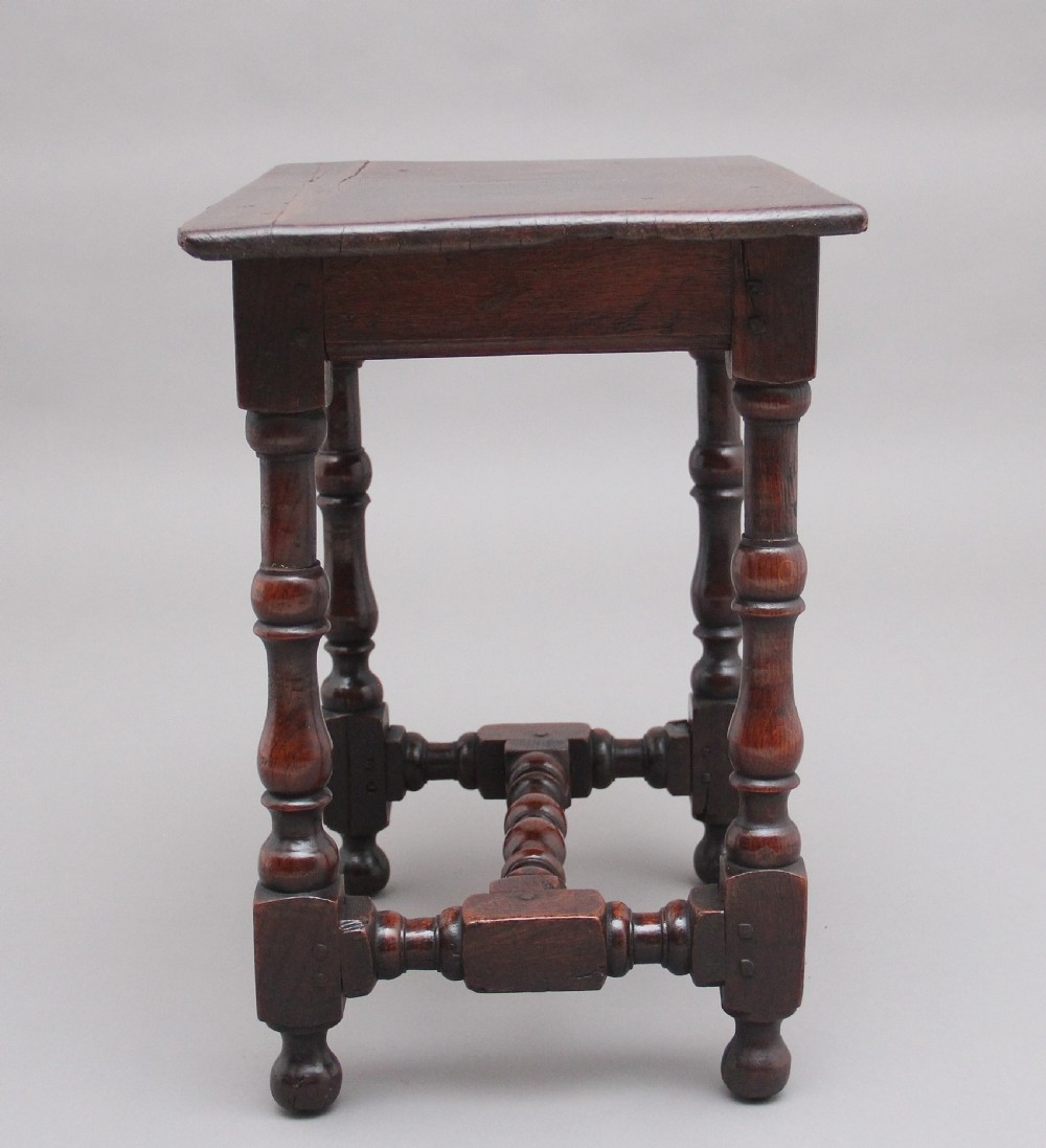 Early 18th Century oak stool View III