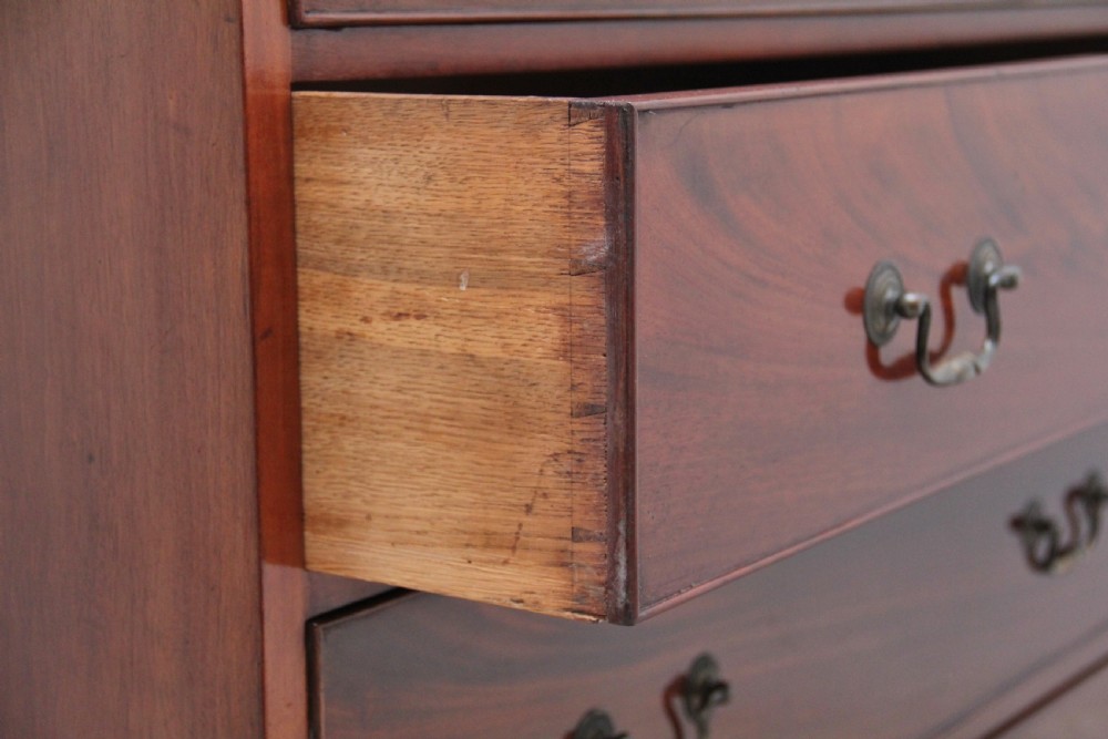 18th Century mahogany chest of drawers View X