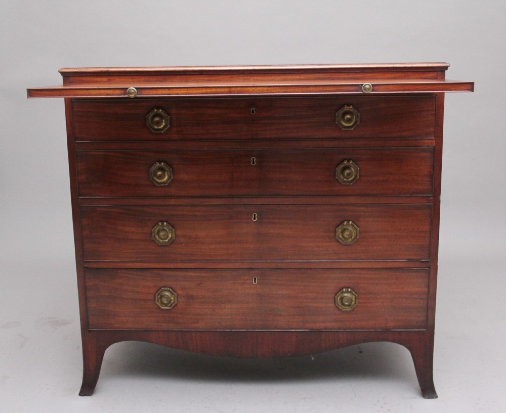 18th Century mahogany chest with brushing slide View III
