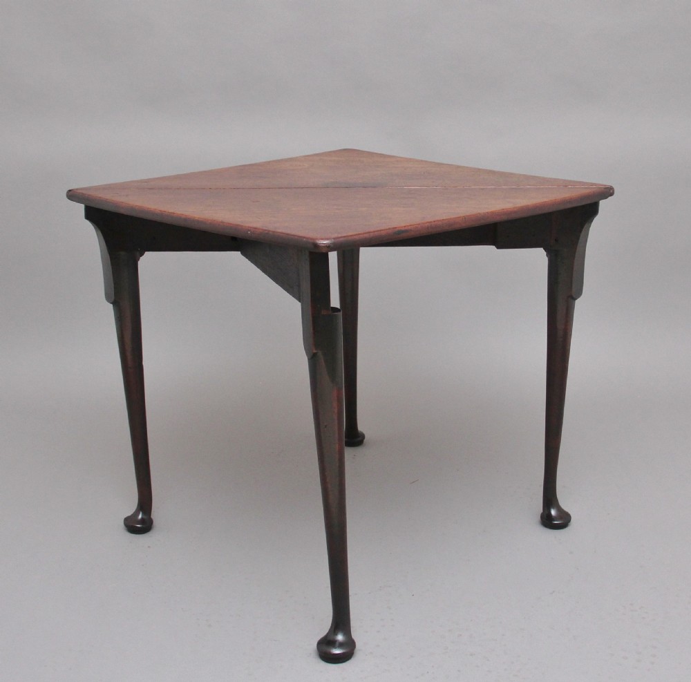 18th Century mahogany envelope table View V