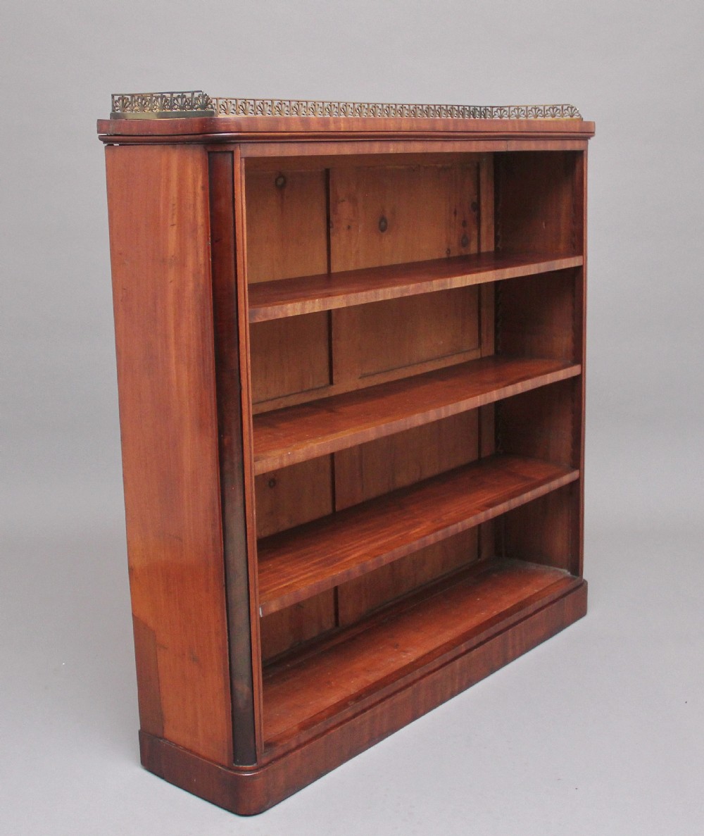 Early 19th Century mahogany open bookcase