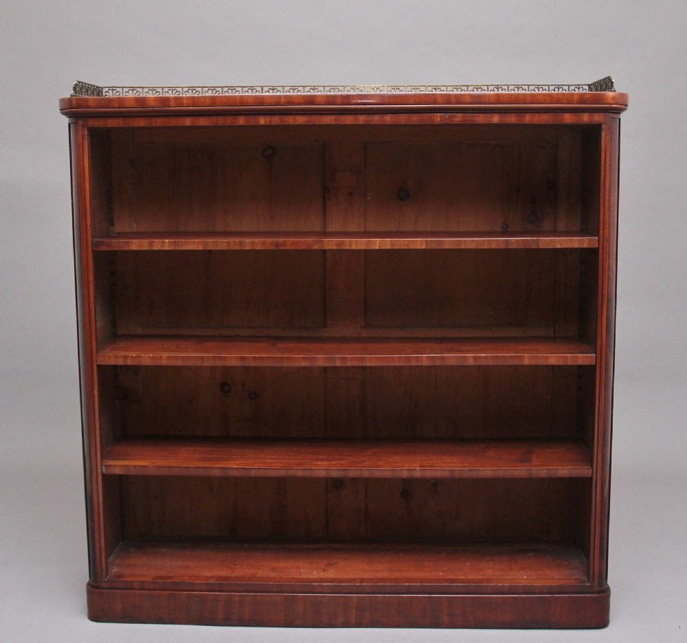 Early 19th Century mahogany open bookcase View II