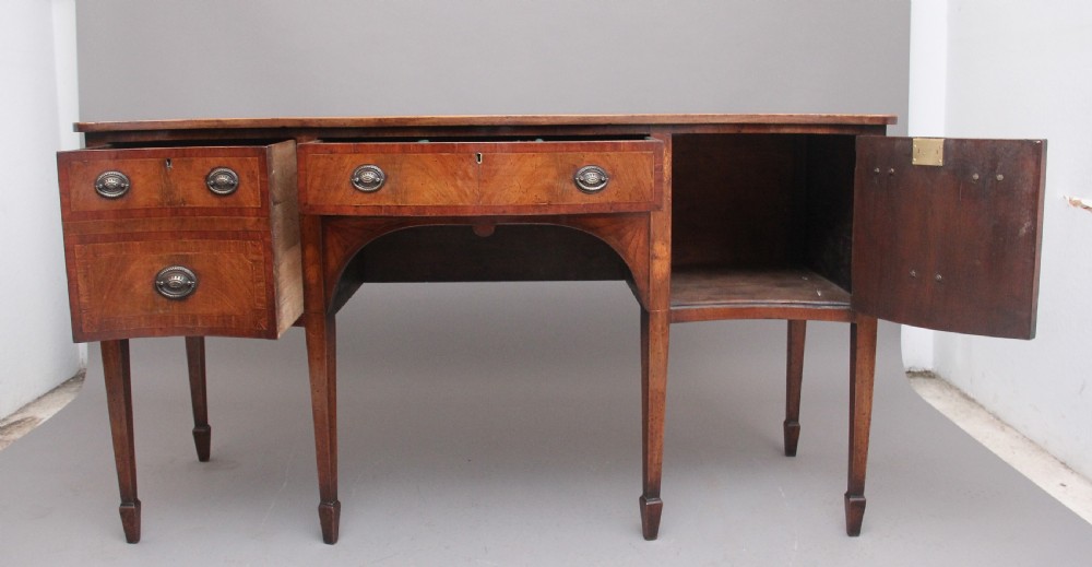 19th Century mahogany serpentine sideboard  View II