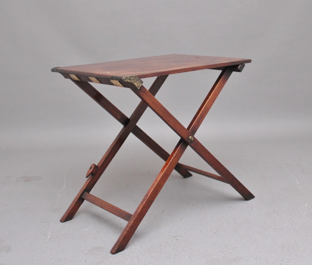 Early 19th Century mahogany butlers tray on stand