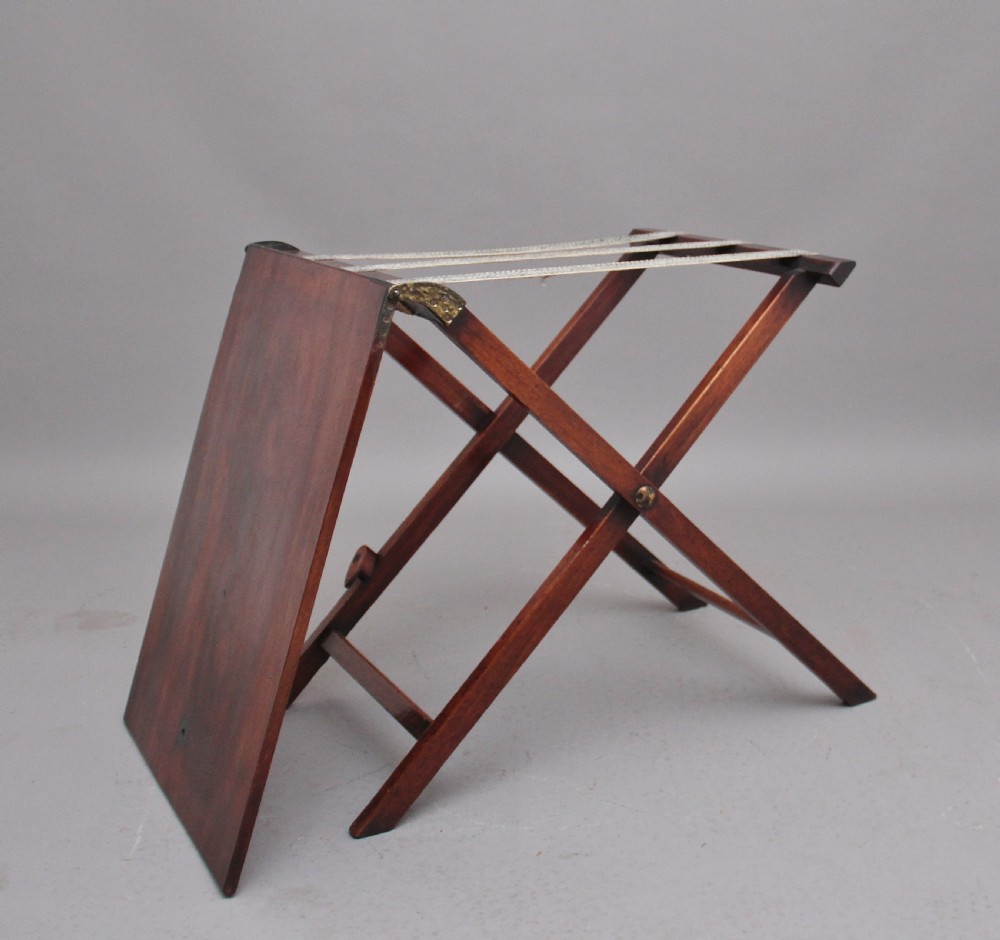 Early 19th Century mahogany butlers tray on stand View II