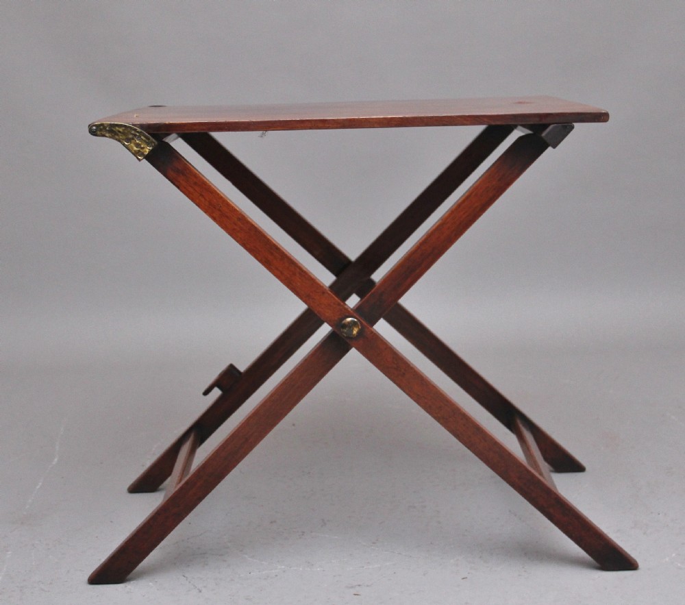 Early 19th Century mahogany butlers tray on stand View V