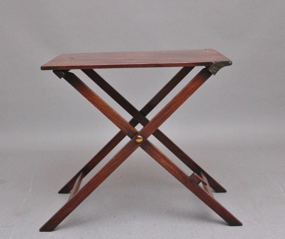 Early 19th Century mahogany butlers tray on stand View VII