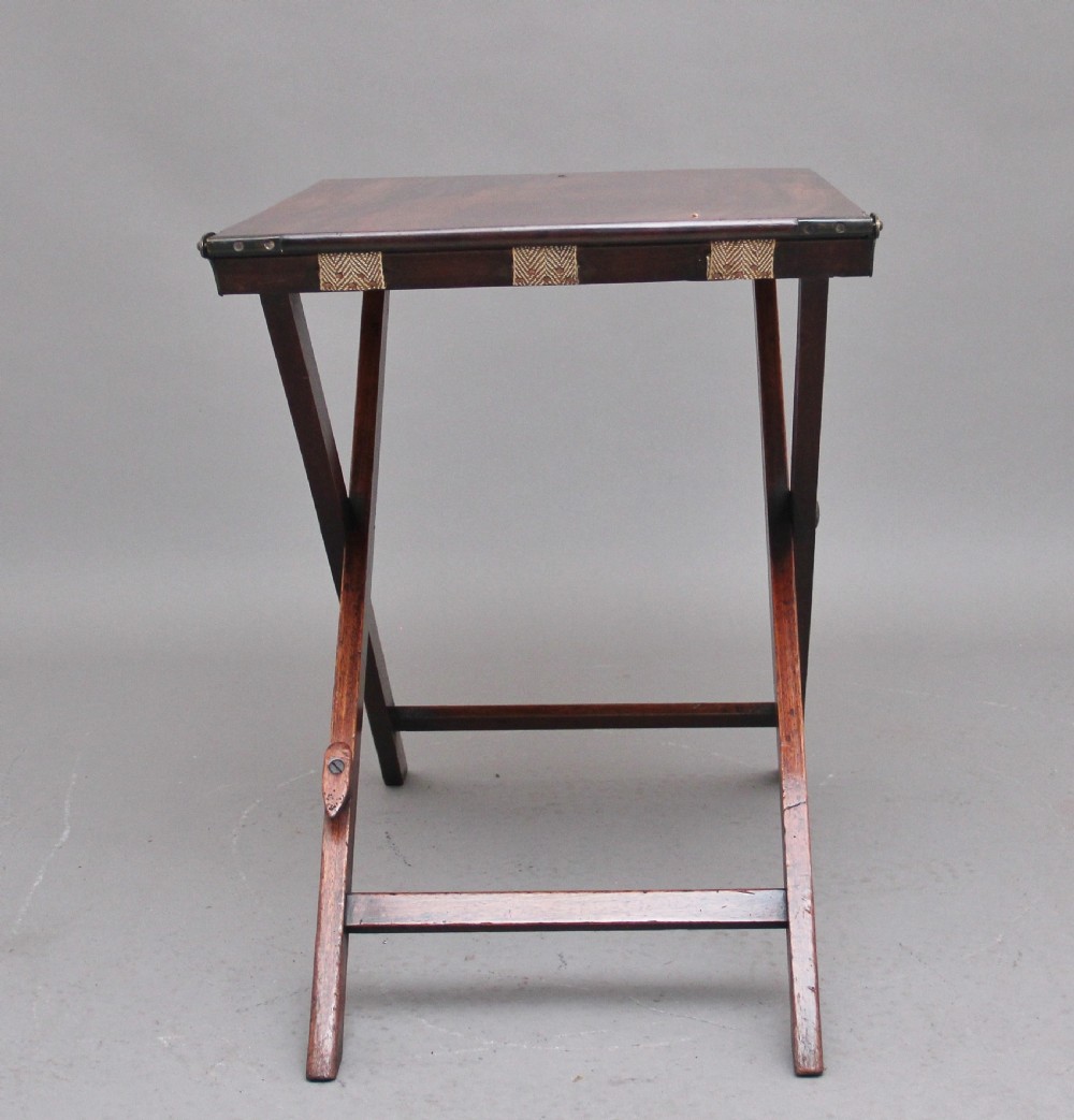 Early 19th Century mahogany butlers tray on stand View VIII
