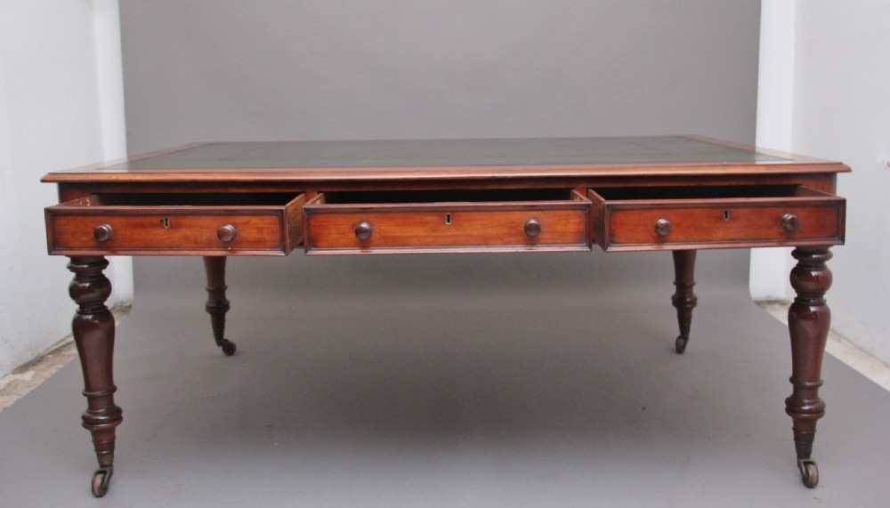 19th Century mahogany partners writing table View II
