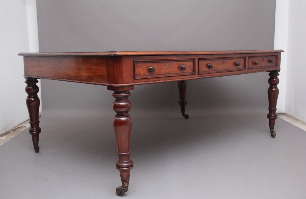 19th Century mahogany partners writing table View III