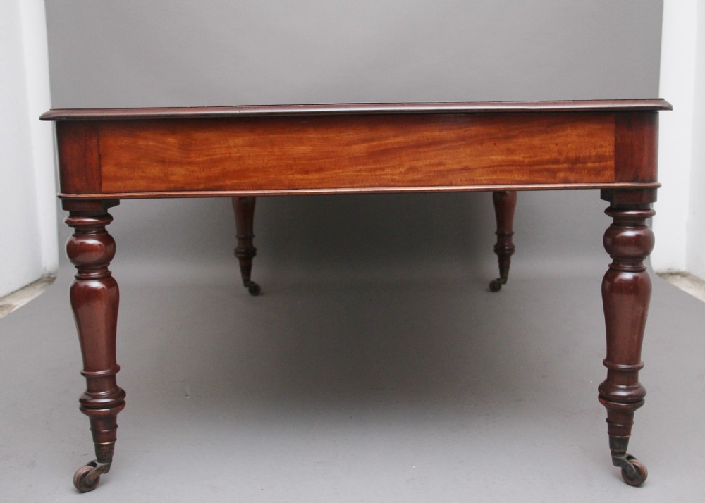 19th Century mahogany partners writing table View VII