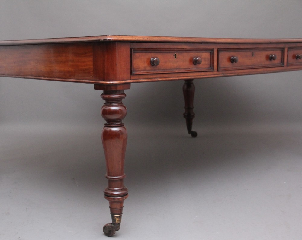 19th Century mahogany partners writing table View XI