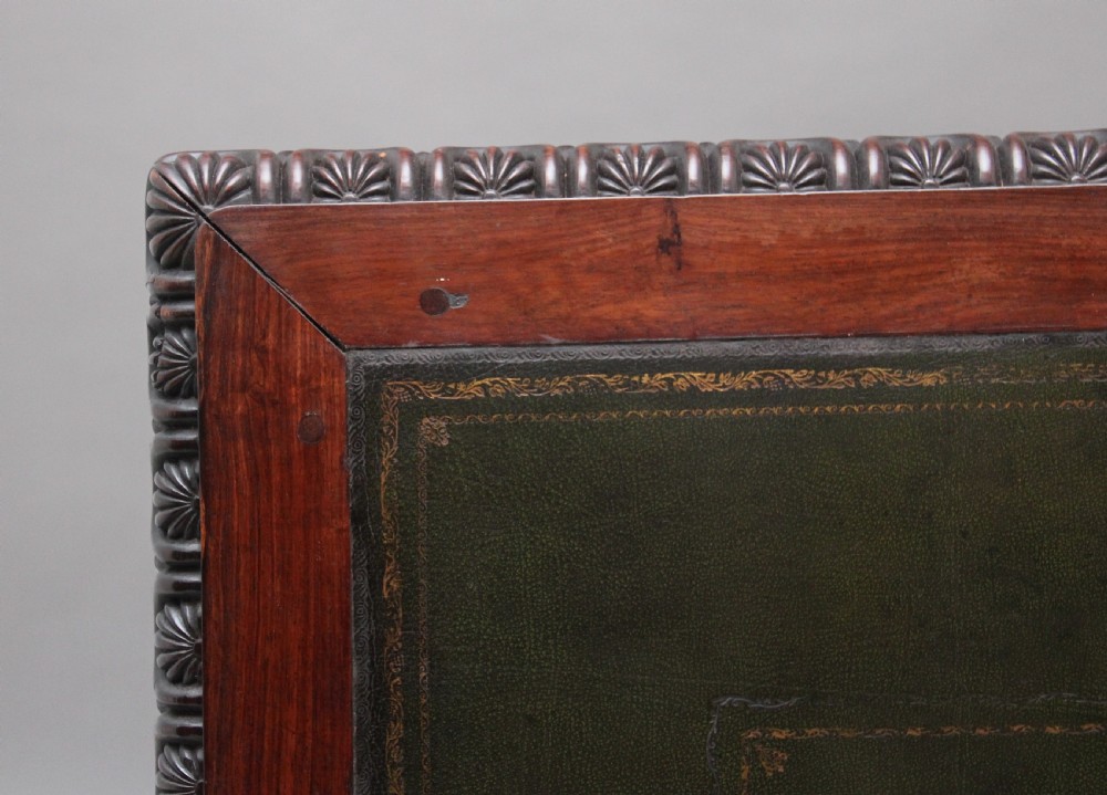 19th Century Chinese hongmu pedestal desk View XI