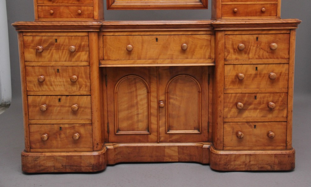 19th Century satin birch dressing table View V