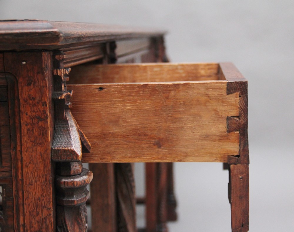 19th Century French oak desk in the Gothic style View XVII