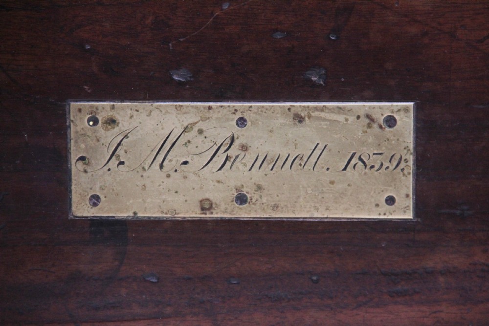 19th Century teak and brass bound military trunk View VIII