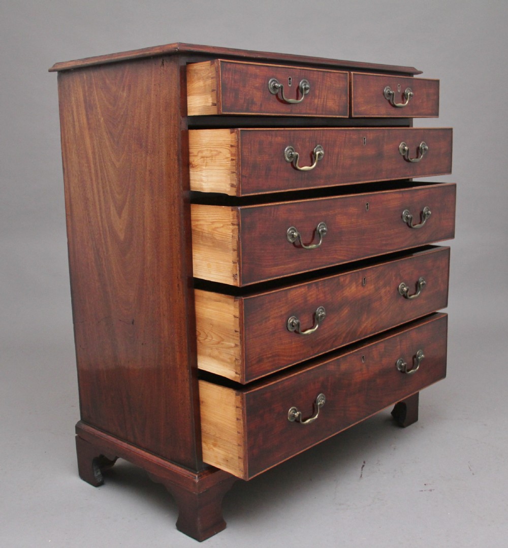 Tall 18th mahogany chest of drawers View III