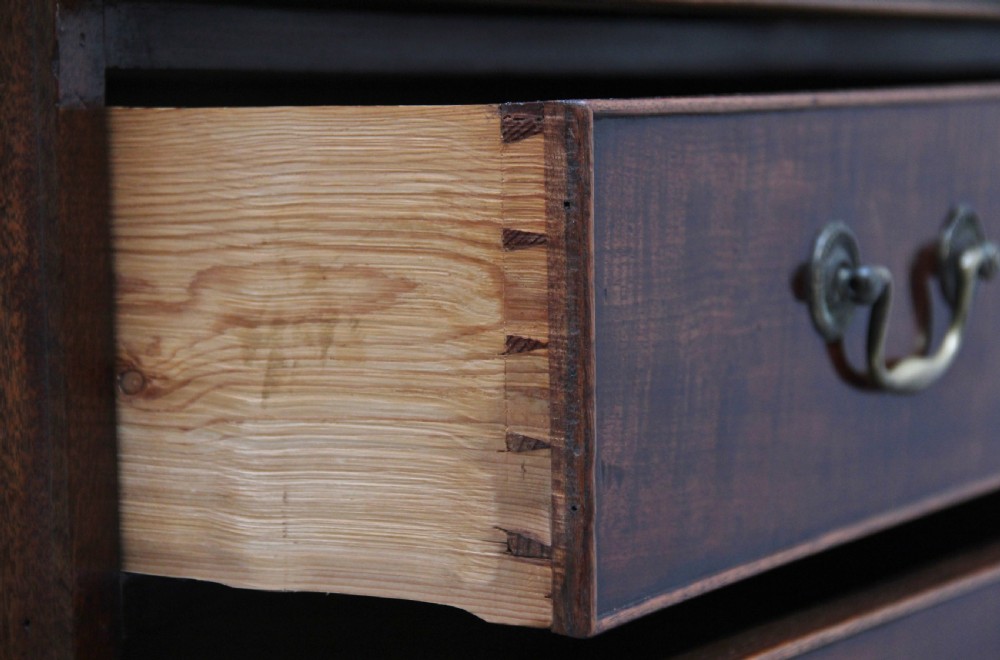 Tall 18th mahogany chest of drawers View X