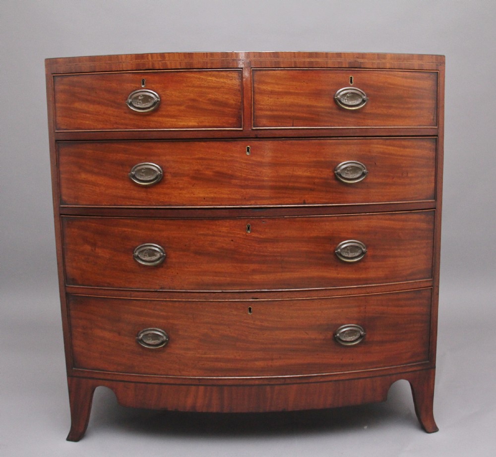 Early 19th Century mahogany bowfront chest