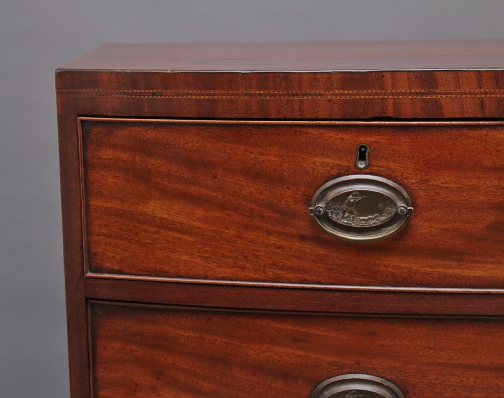 Early 19th Century mahogany bowfront chest View II