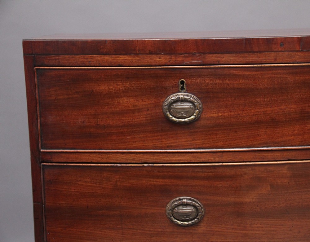 Early 19th Century mahogany bowfront chest View II