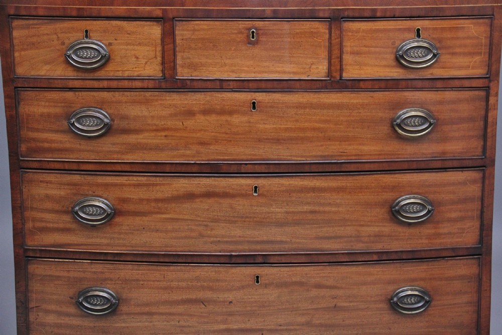 Early 19th Century mahogany bowfront chest View III