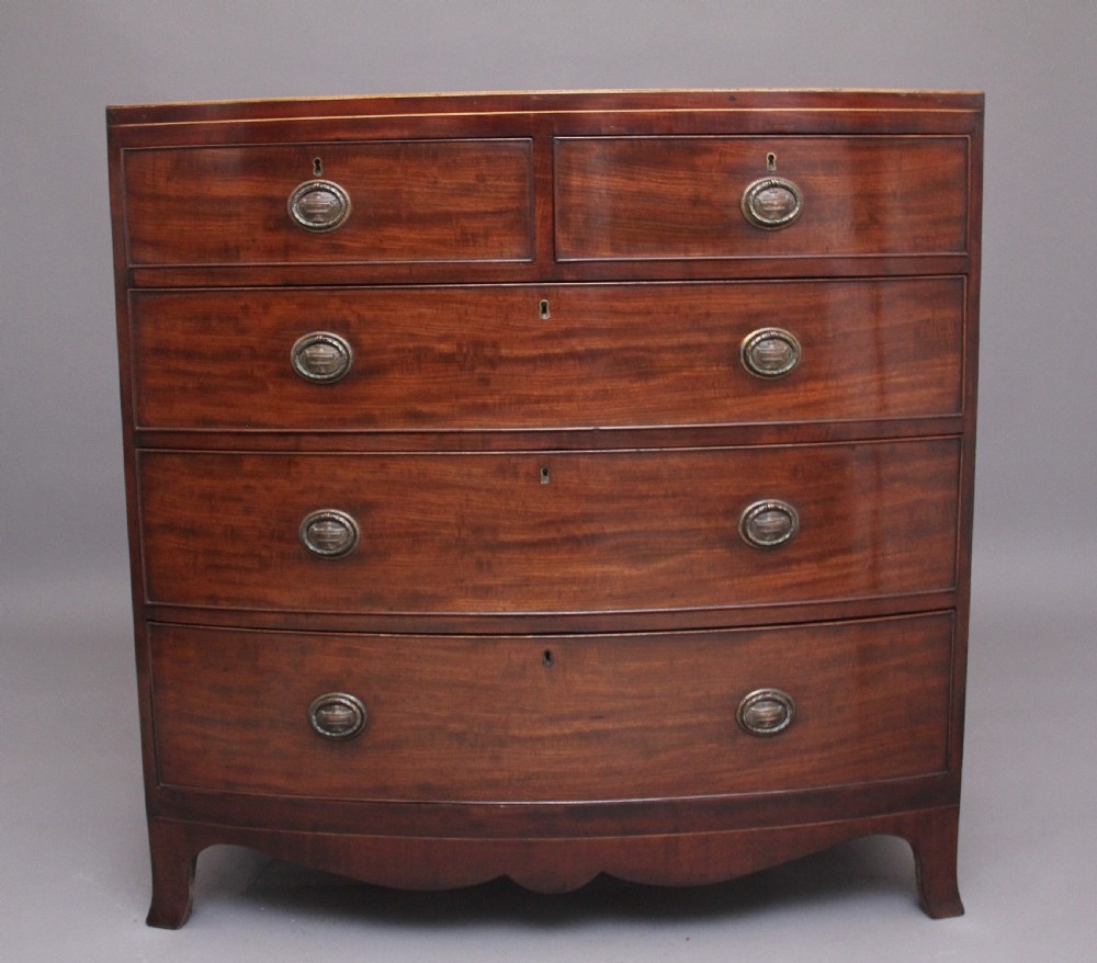 Early 19th Century mahogany bowfront chest