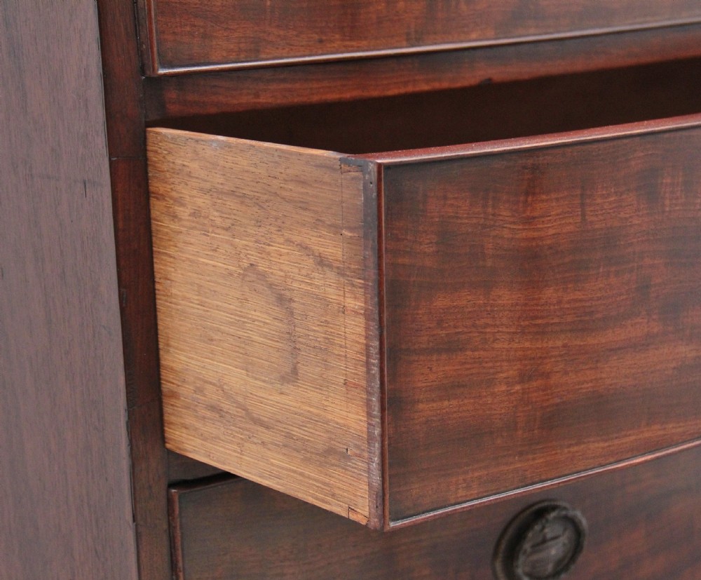 Early 19th Century mahogany bowfront chest View V