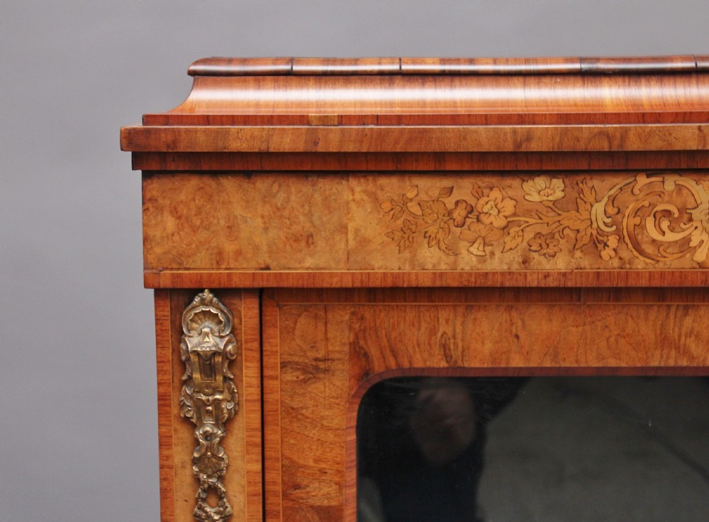 19th Century walnut and marquetry pier cabinet View IX