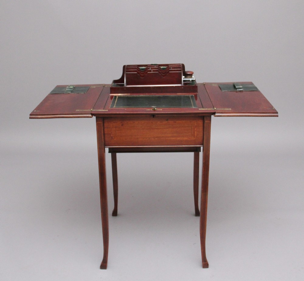 Early 20th Century mahogany metamorphic writing table View IV