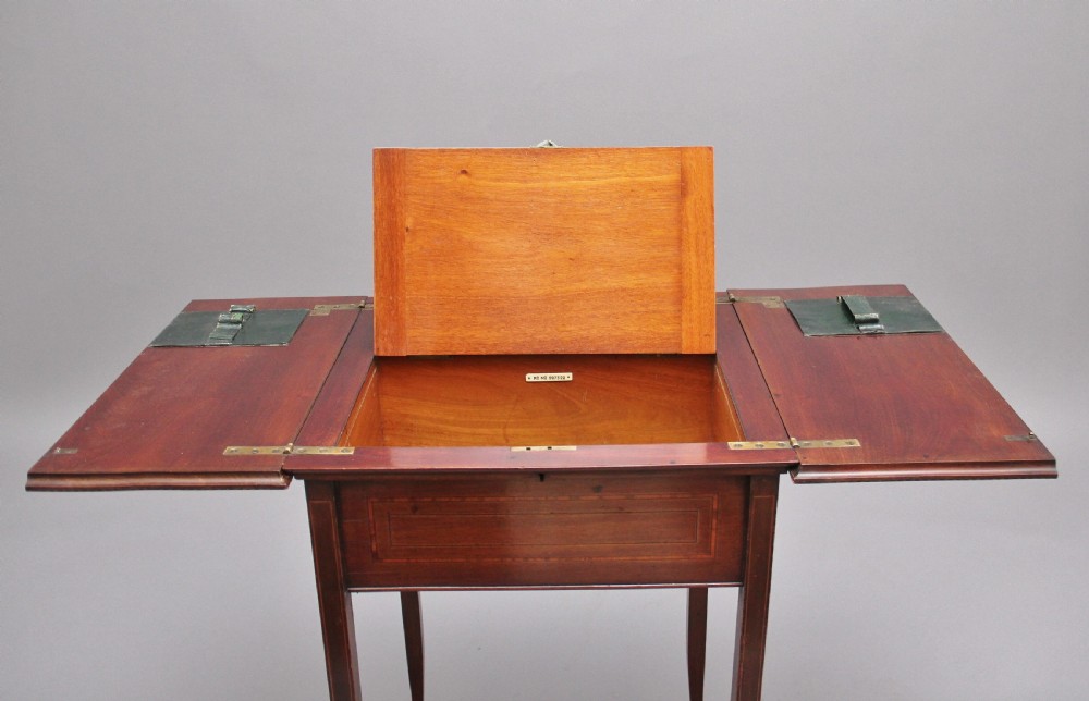 Early 20th Century mahogany metamorphic writing table View VI