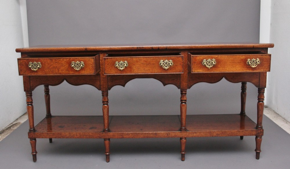 18th Century oak dresser base View II