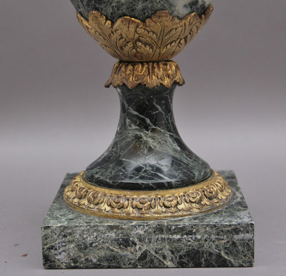 Pair 19th Century French marble and cassoulet urns View XII