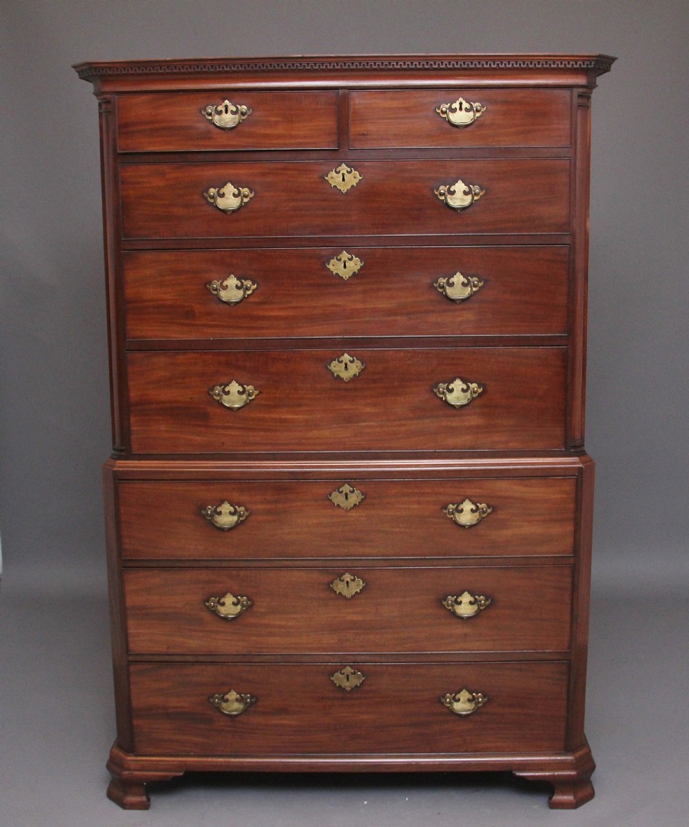 18th Century mahogany chest on chest