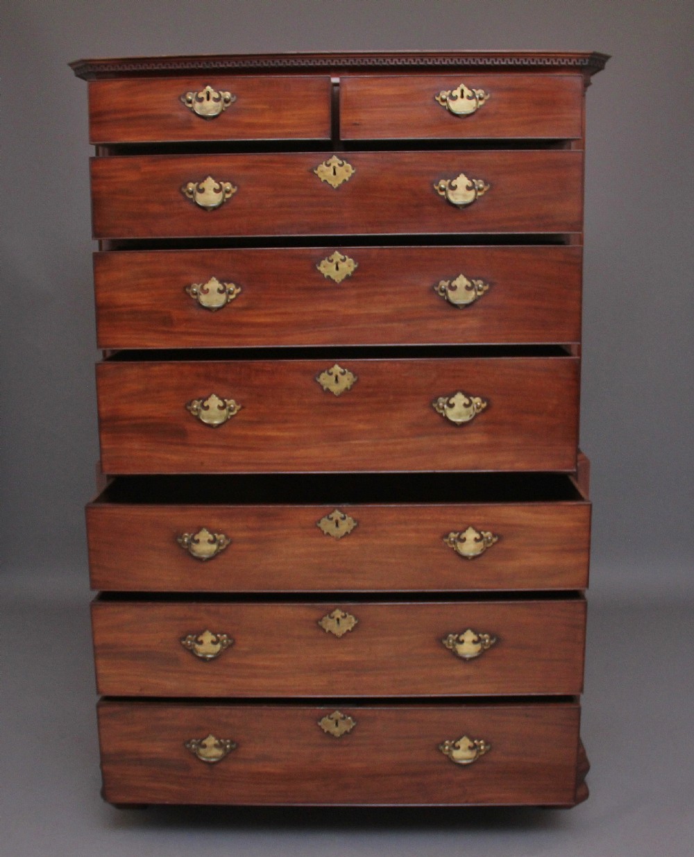 18th Century mahogany chest on chest View II
