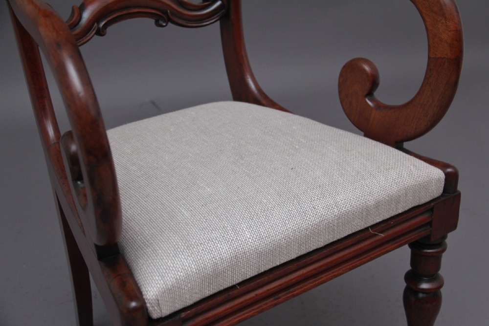 Pair of 19th Century mahogany armchairs  View IX