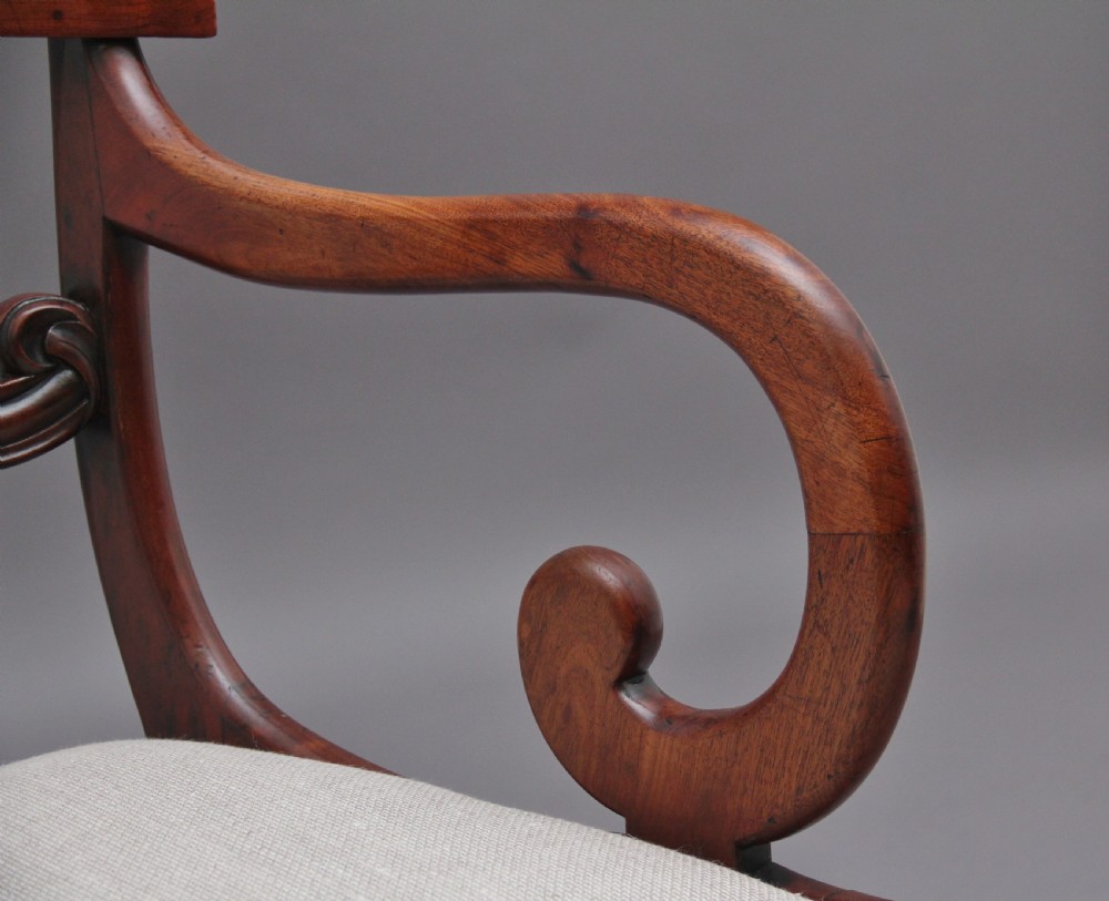 Pair of 19th Century mahogany armchairs  View X
