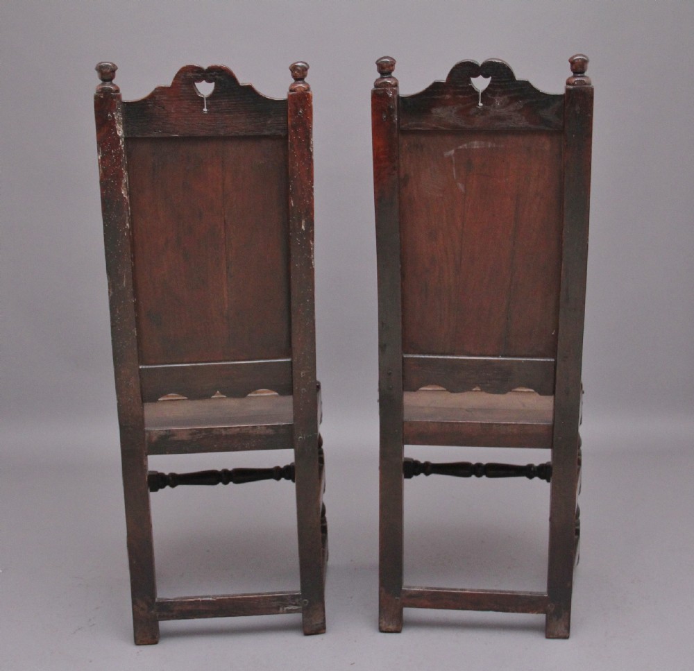 Pair of 17th Century oak side chairs View IV