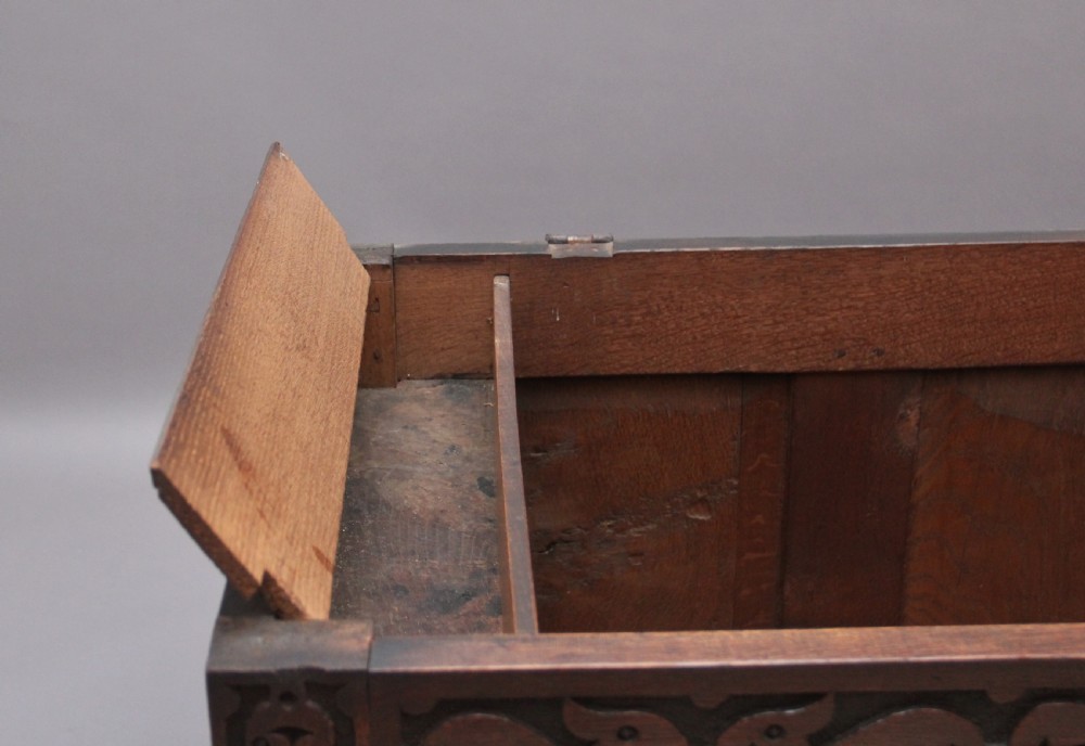 18th Century carved oak coffer View IV