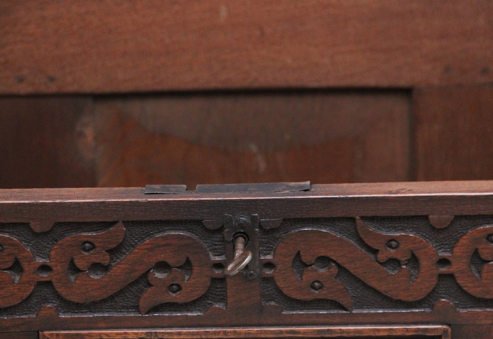 18th Century carved oak coffer View XI