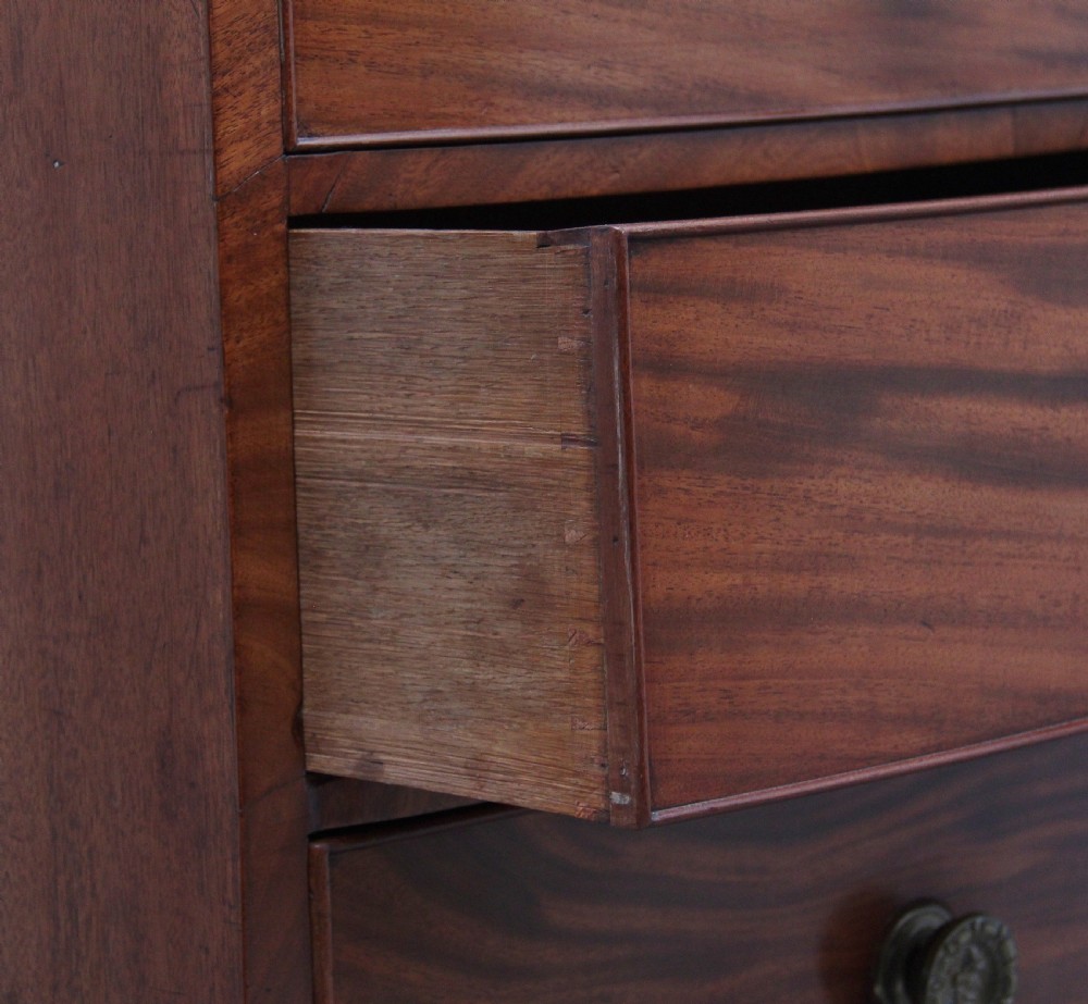 Early 19th Century mahogany bowfront chest of drawers View V