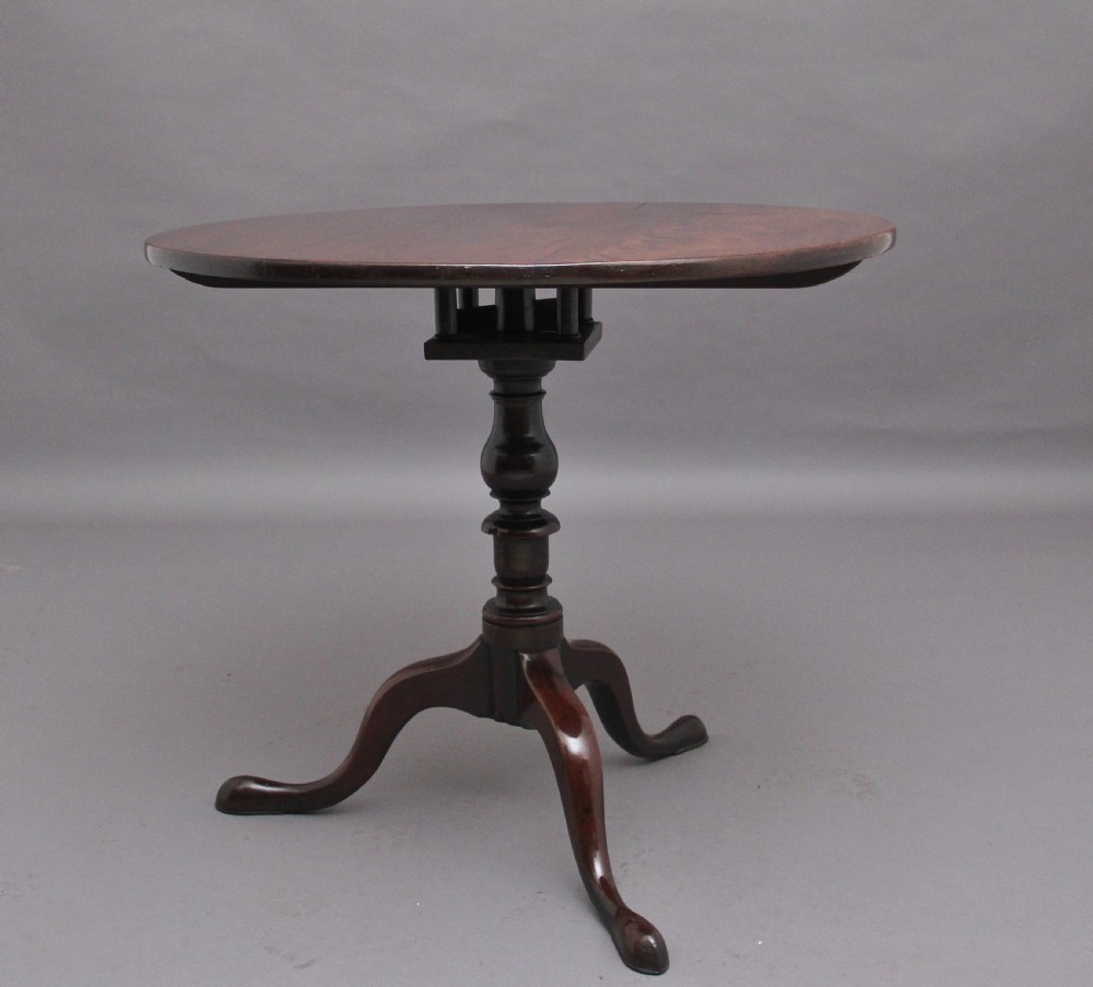 18th Century mahogany tripod table View VI