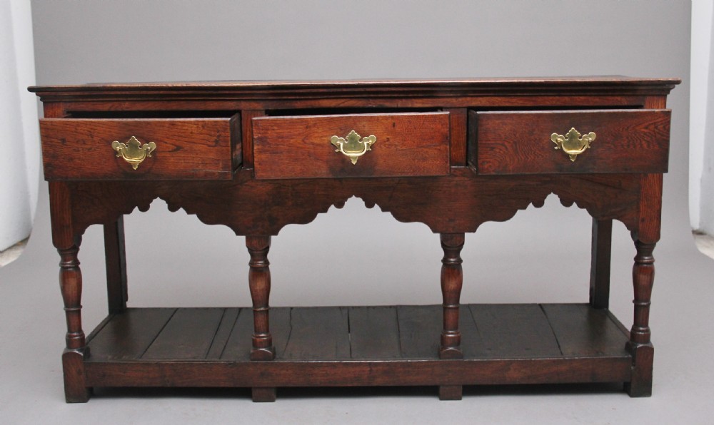 18th Century oak dresser base View II