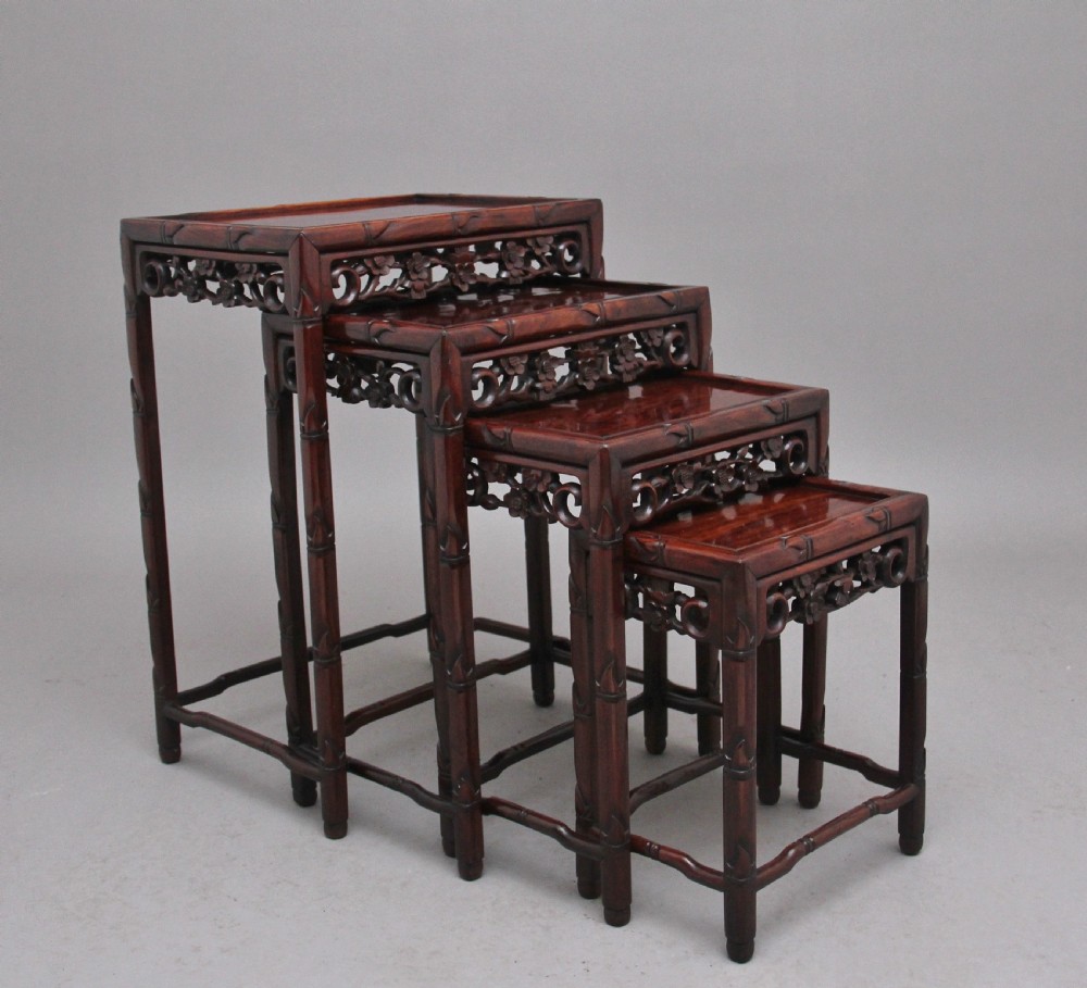 19th Century Chinese nest of four tables