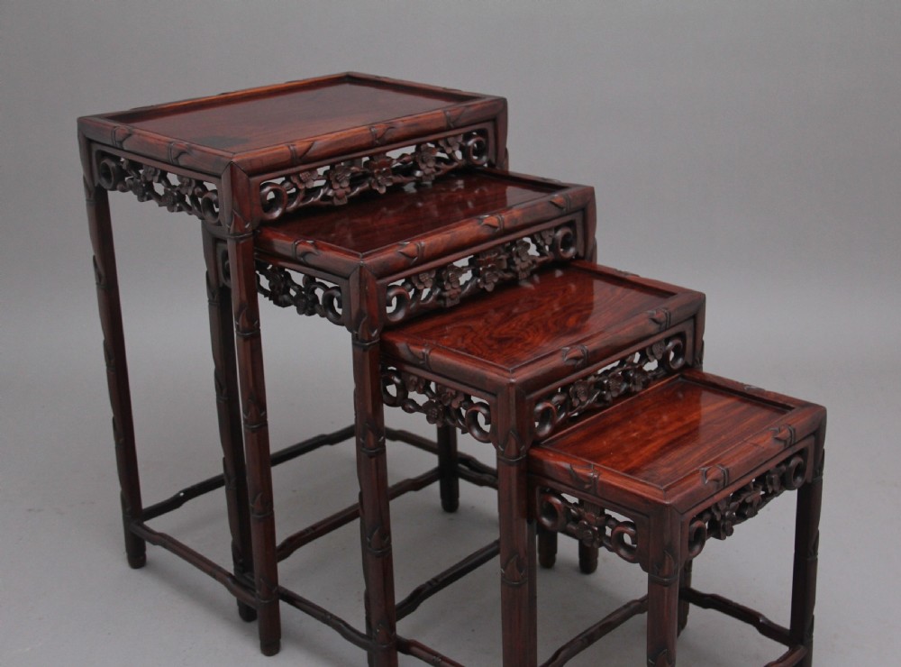 19th Century Chinese nest of four tables View II