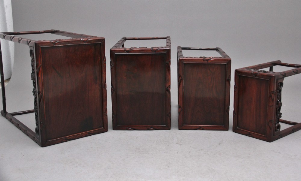19th Century Chinese nest of four tables View IV