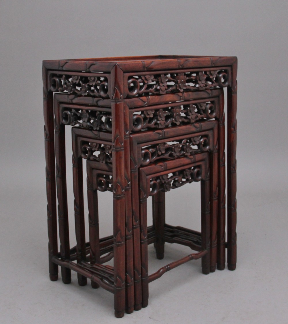 19th Century Chinese nest of four tables View V
