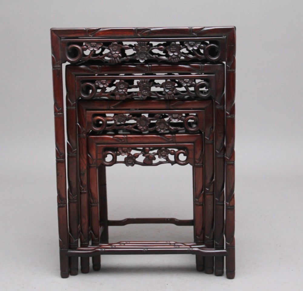 19th Century Chinese nest of four tables View VII