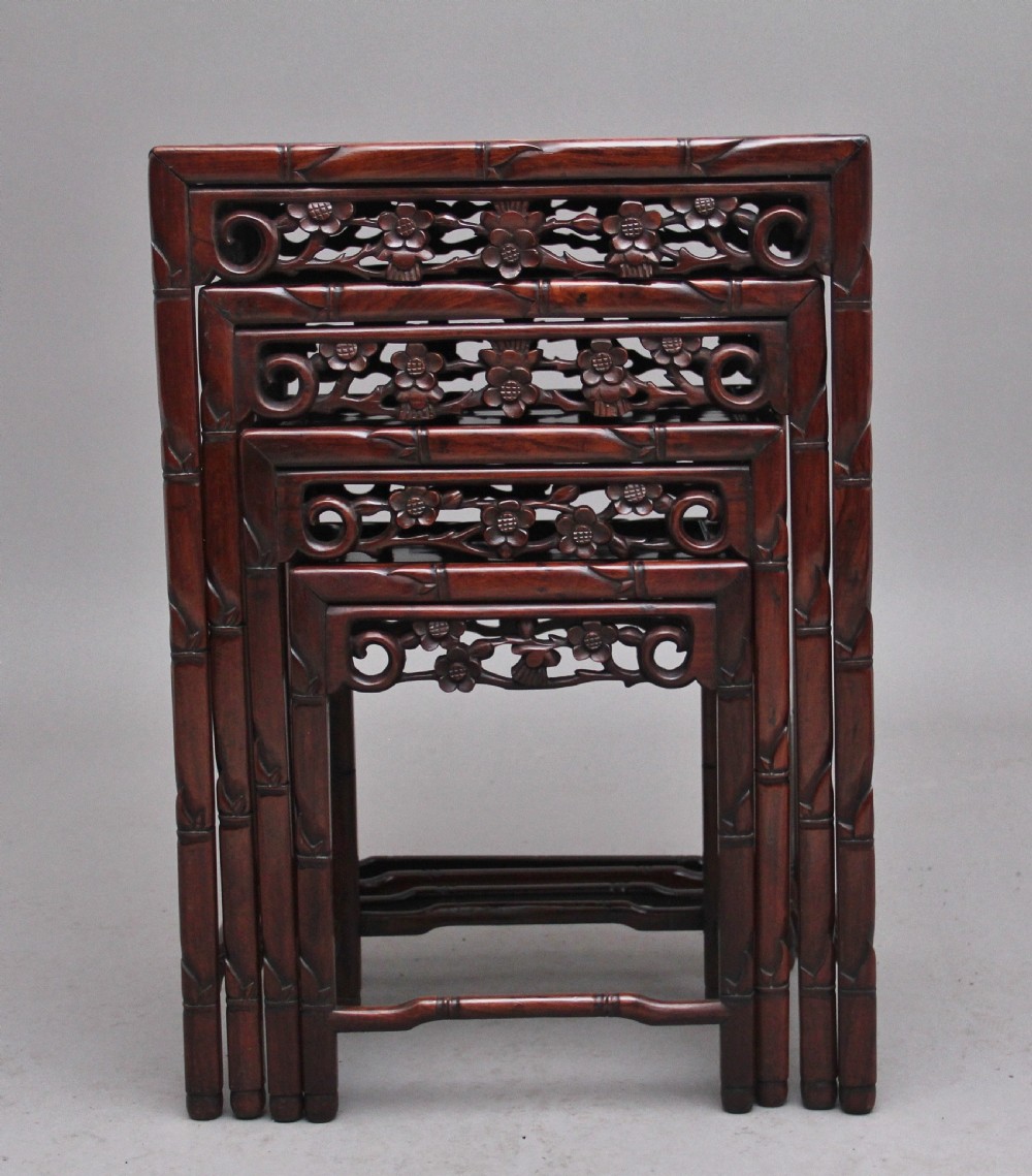 19th Century Chinese nest of four tables View IX