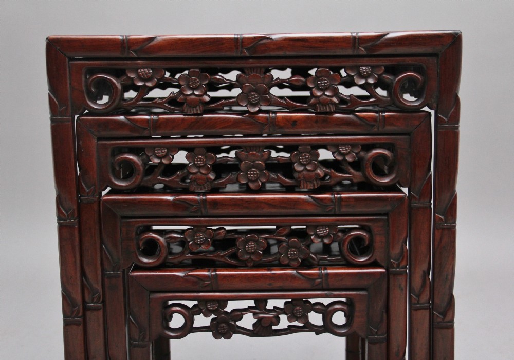 19th Century Chinese nest of four tables View X